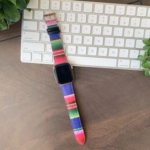 Serape Pattern Leather Apple Watch Band